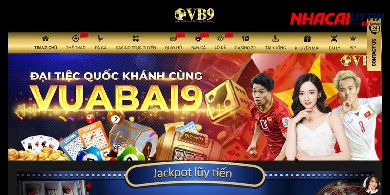 Một trong những điểm nổi bật của Vuabai9 là giao diện website vô cùng bắt mắt